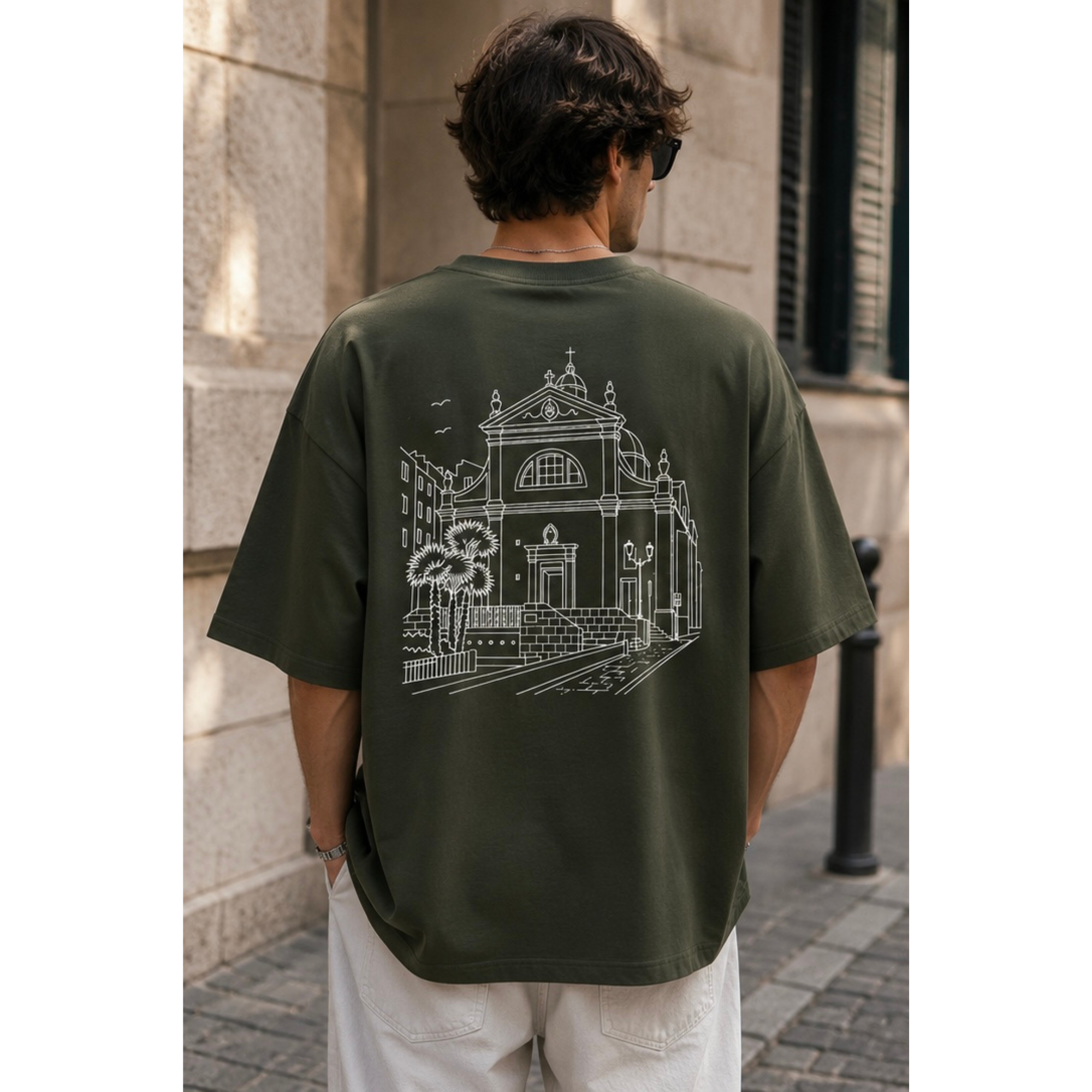 T-shirt oversize Cathédrale d'Ajaccio