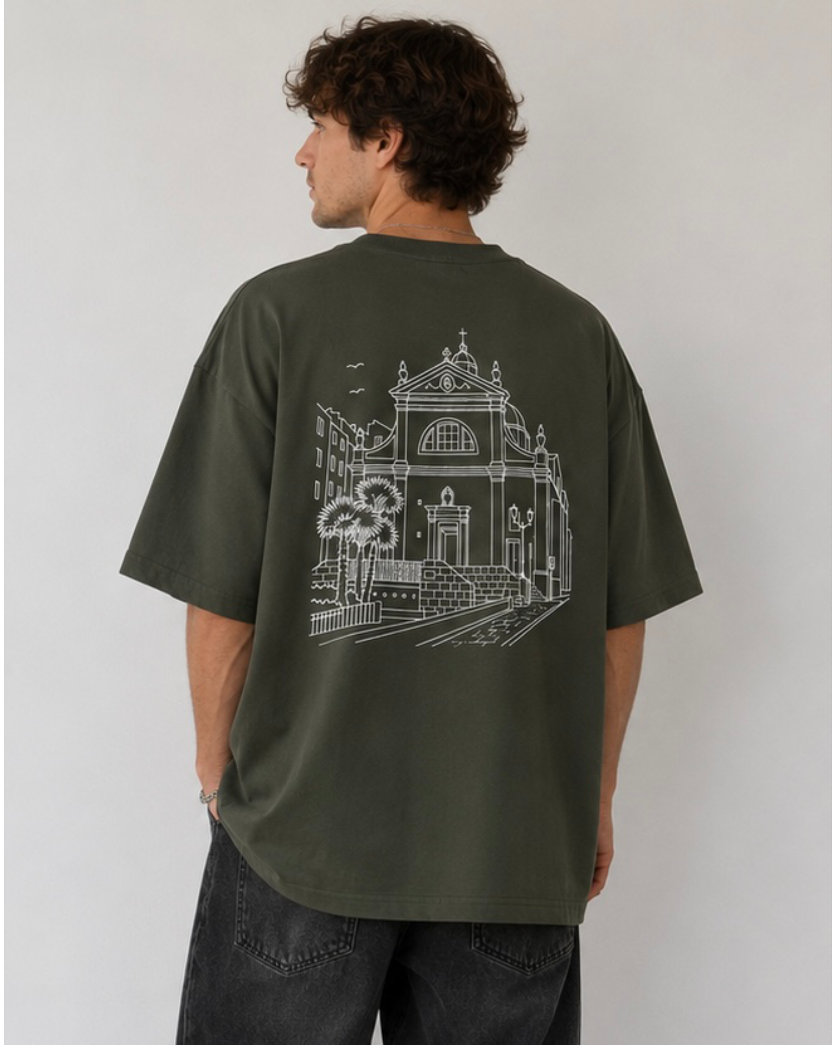 T-shirt oversize Cathédrale d'Ajaccio